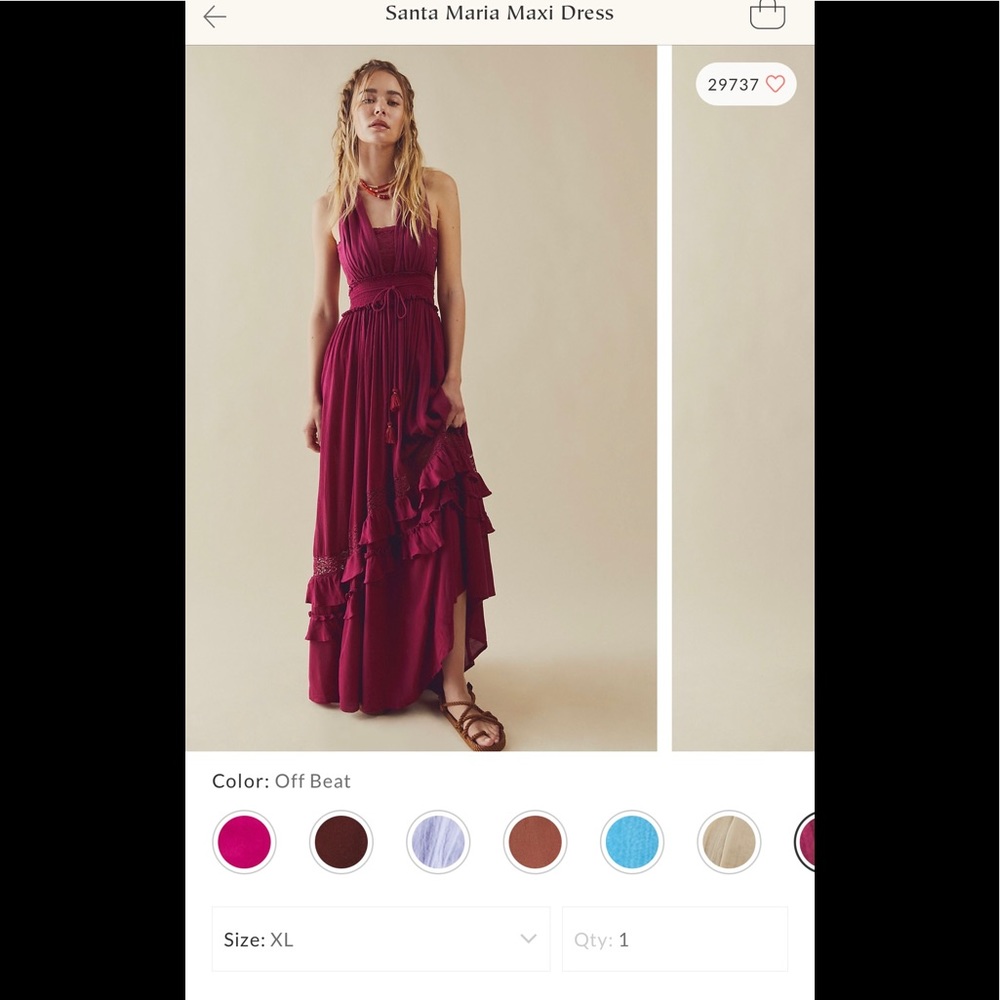 Free People Santa Maria Maxi XL Never Worn Without Tags